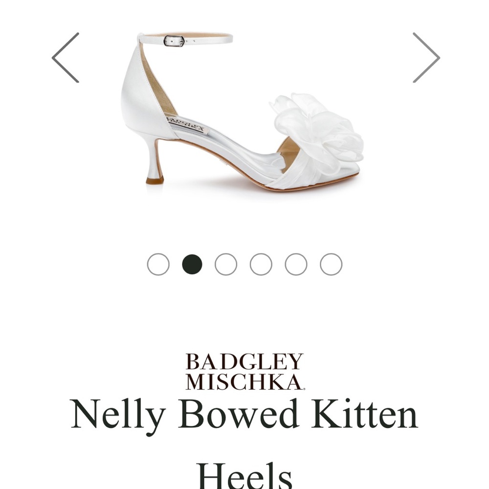 Badgley Mischka-Nelly Bow Kitten Heels- Size 8- Soft White - worn once!!!!